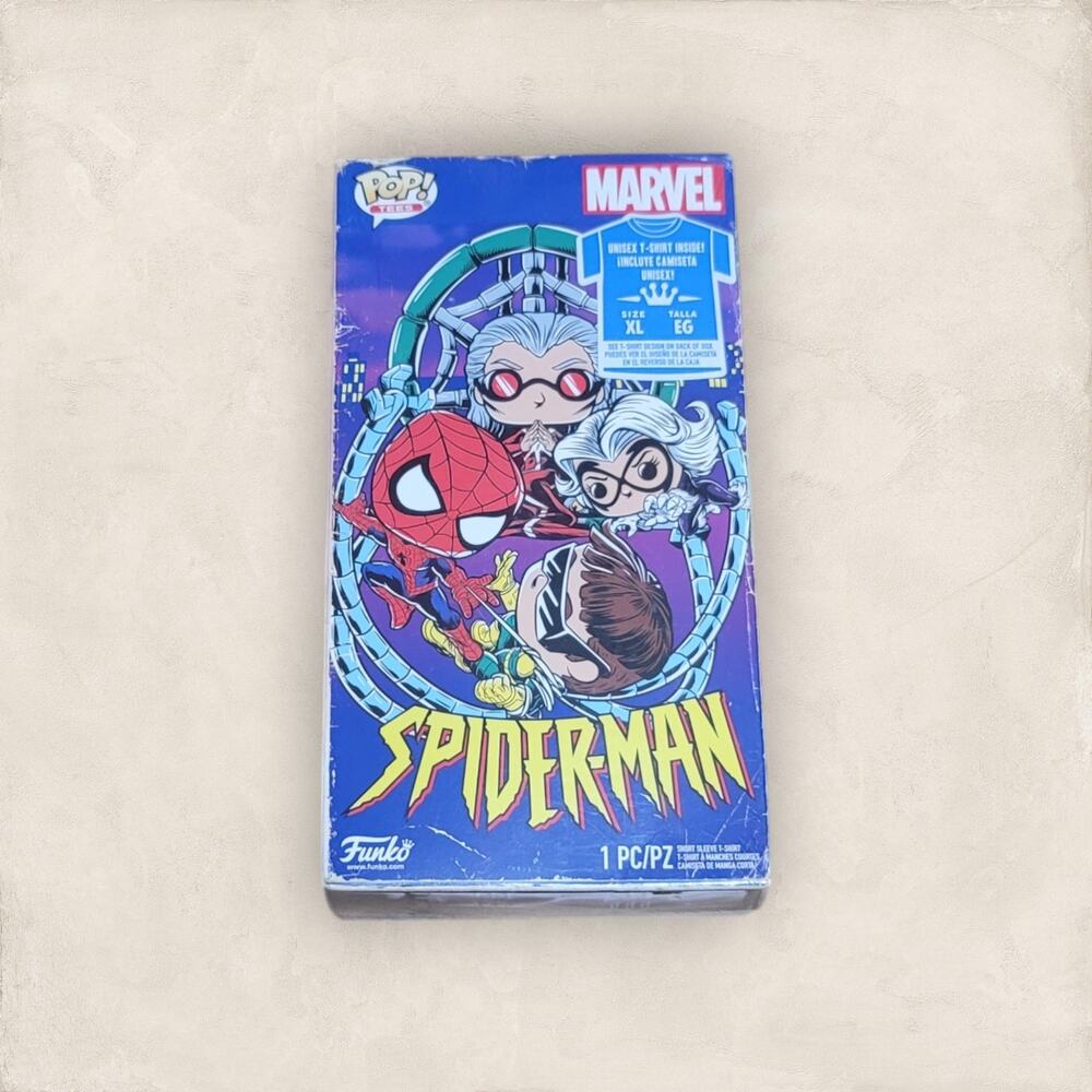Funko Pop Tee Marvel Spider-Man Animated Series Blue Unisex T-shirt X-Large